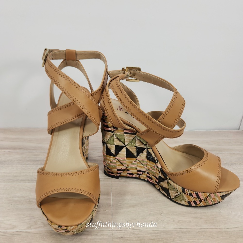 JUST‎ FABULOUS ~ Cozumel ~ Platform Wedge Sandels US 9 /EU 40